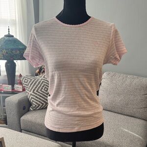 PINK Victoria's Secret Soft Pink Striped Tee